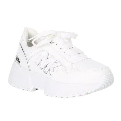 Zapatillas Michael Kors  Blancos con Plataforma y Logo MK