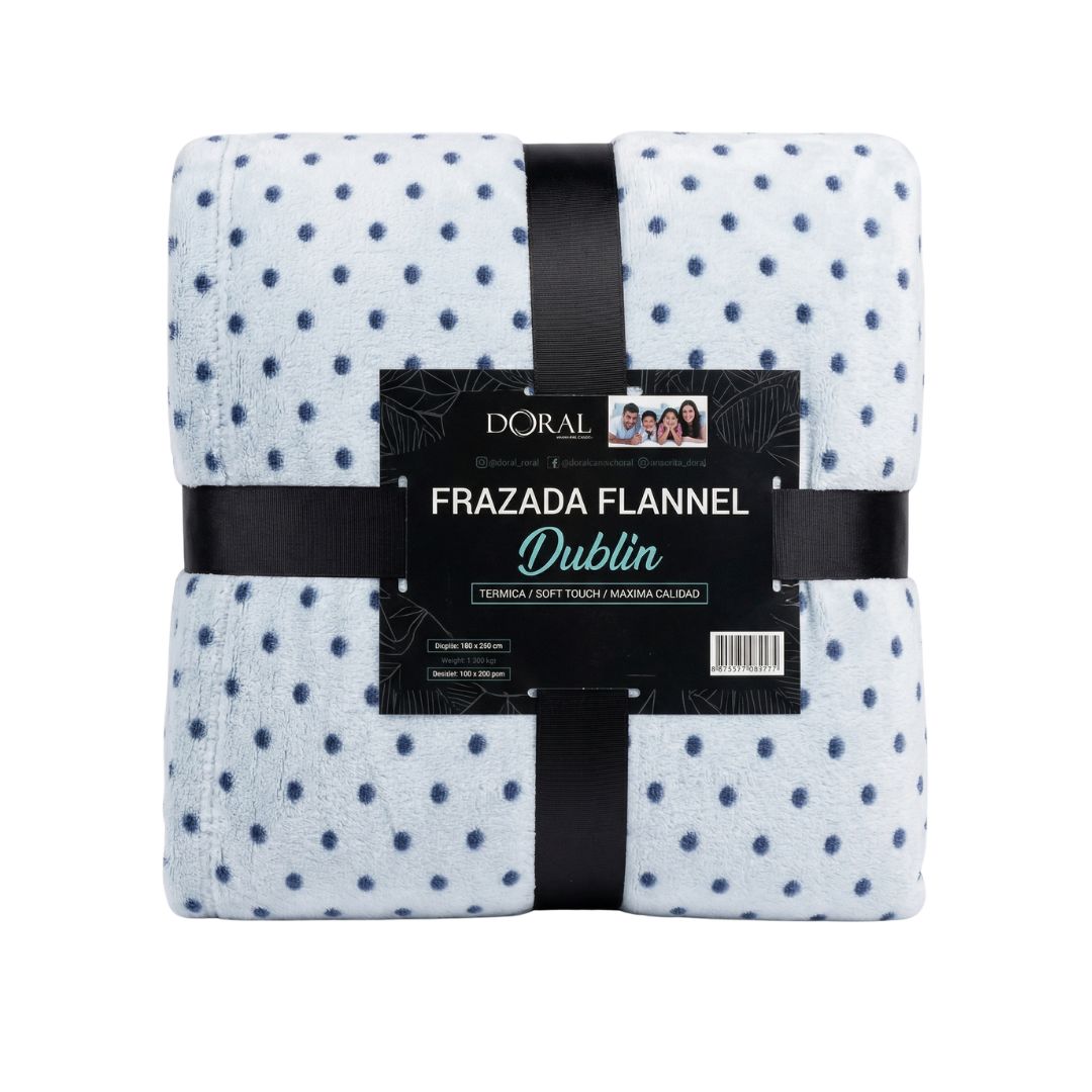 PACK DE 10 Frazada Térmica Doral Línea Dublin 1.5 Plazas COLORES SURTIDOS
