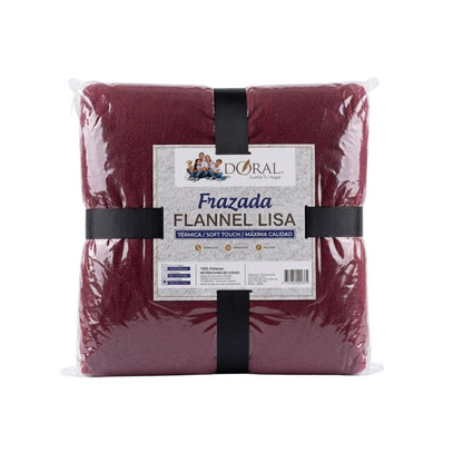 PACK DE 10 FRAZADA FLANNEL LISA DORAL 2.5 PLAZAS COLORES SURTIDOS