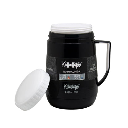TERMO DE COMIDA PP 600ML KEEP NEGRO