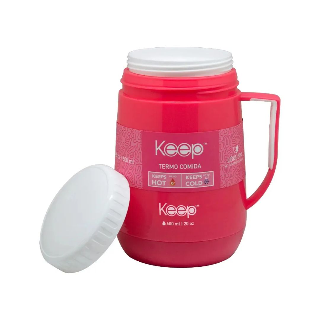 TERMO DE COMIDA PP 600ML KEEP ROSADO