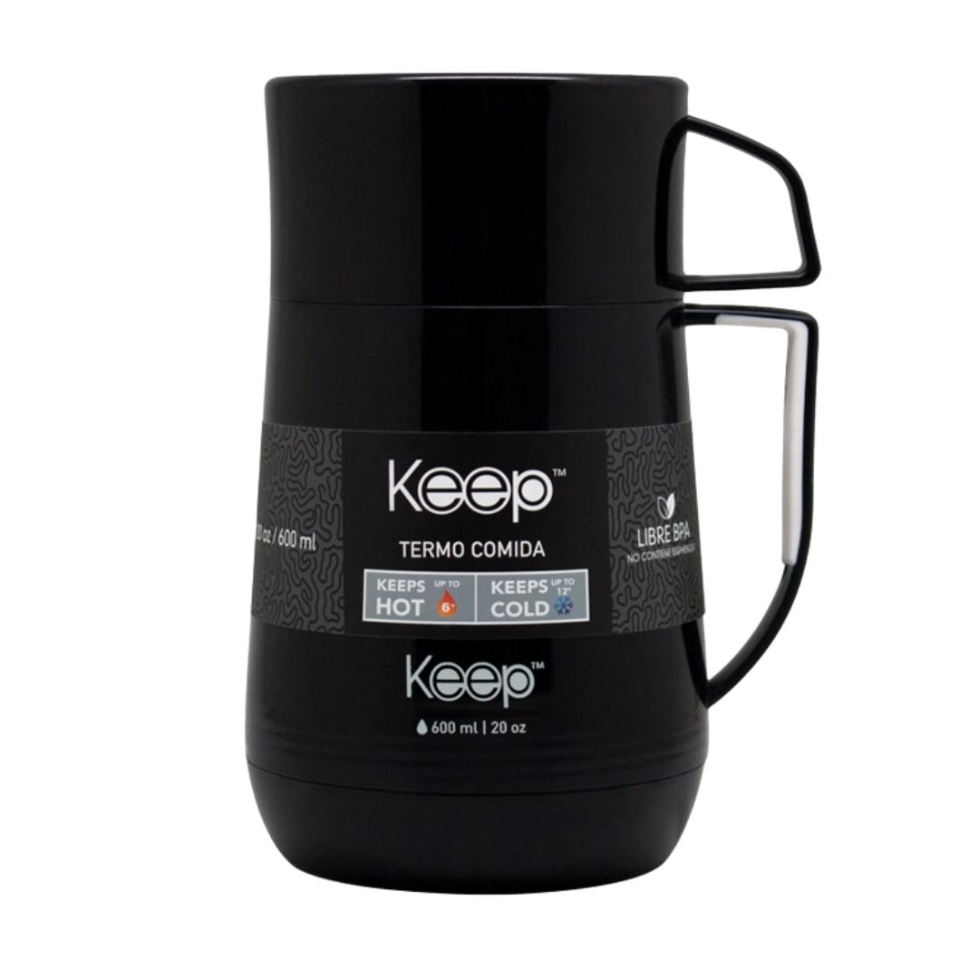 TERMO DE COMIDA PP 600ML KEEP NEGRO
