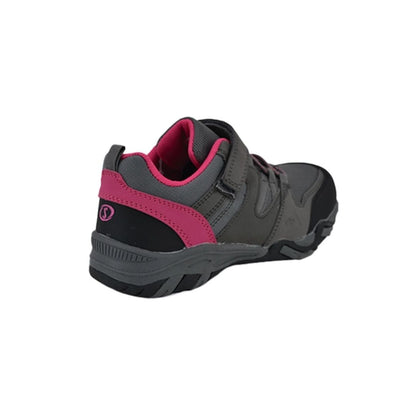 zapatillas Spalding modelo para niñas en color gris con detalles Rosa
