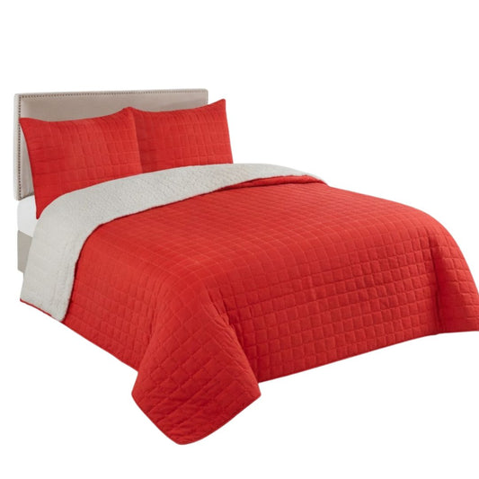 Plumón Sherpa Doral Da Vinci Rojo intenso - 2.5 Plazas (250 x 240 cm)