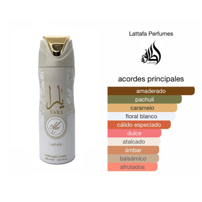 Desodorante Lattafa Yara Moi Body Spray Femenino 200ml Original