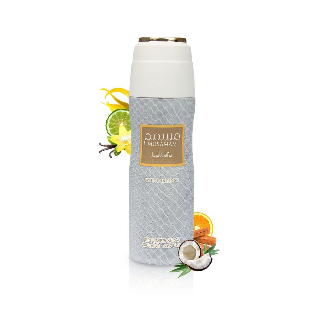 DESODORANTE PERFUME SPRAY ARABE MUSAMAM WHITE INTENSE 200ML - LATTAFA