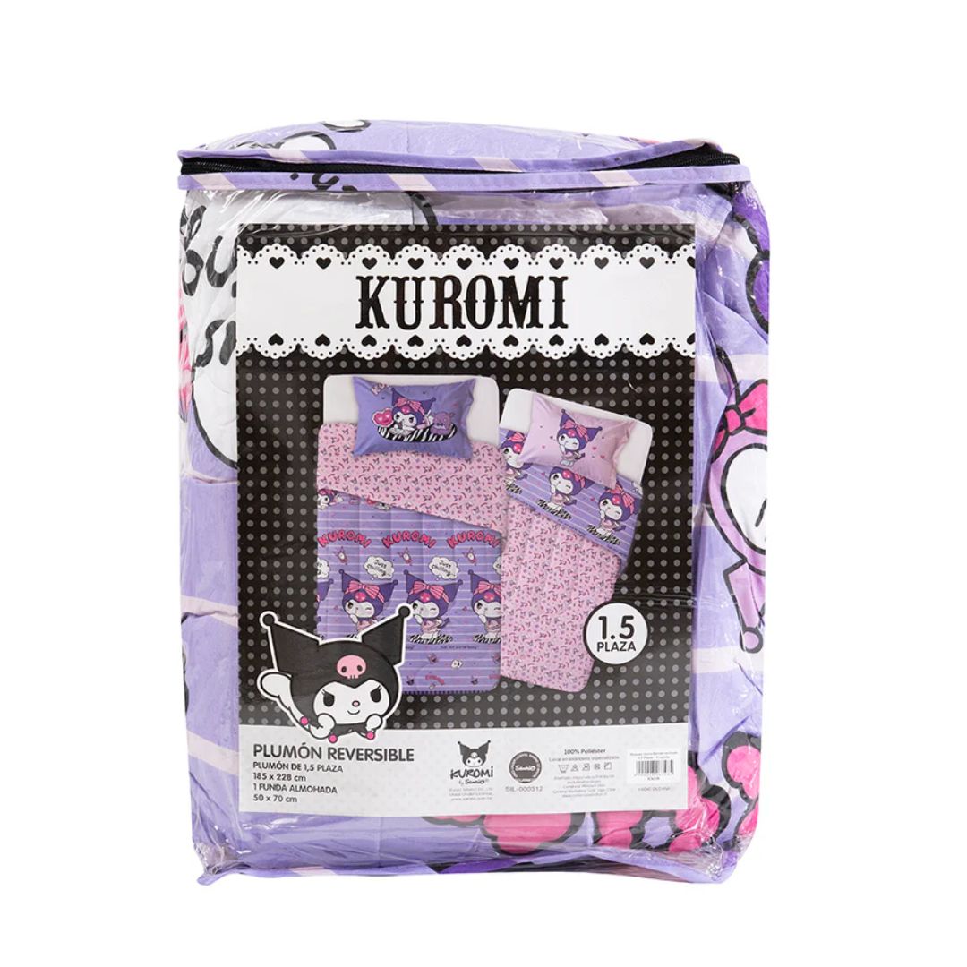 Plumón 1.5 Plazas Kuromi Coqueta