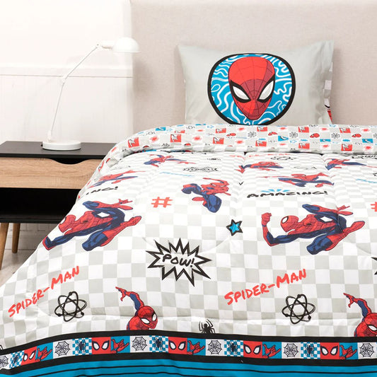 Plumón 1.5 Plazas Spiderman Letras