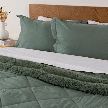 Plumón 2 Plazas Coral Emboss Sherpa Verde Mashini