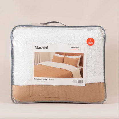 Plumón 1.5 Plazas Coral Sherpa Beige Mashini