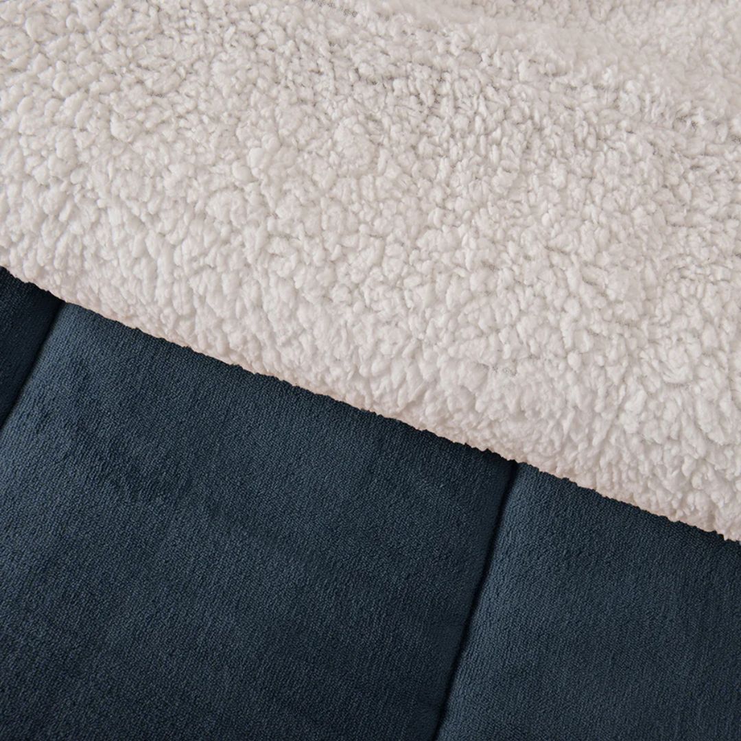 Plumón 1.5 Plazas Coral Sherpa Azul Mashini
