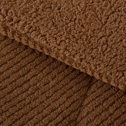 Plumón 2 Plazas Sherpa Jacquard Chevron Café Mashini