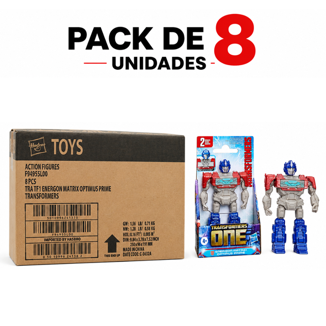 Pack 8 Figuras Transformers One Energon Matrix Optimus Prime Hasbro
