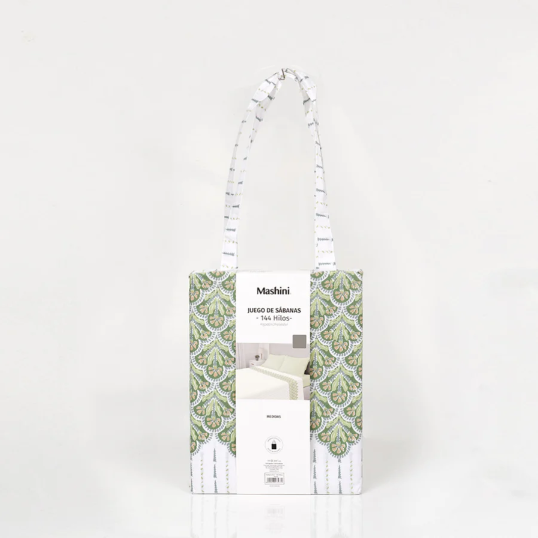 Sábana 1.5 Plazas 144 Hilos Estampado Tama Mashini