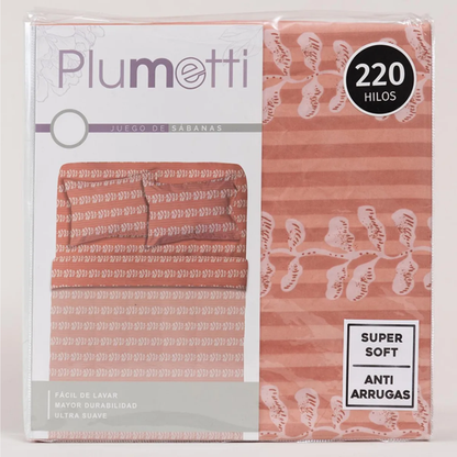 Sábanas 2 plazas Mezquite 2 Plazas 220 hilos Plumetti Mashini