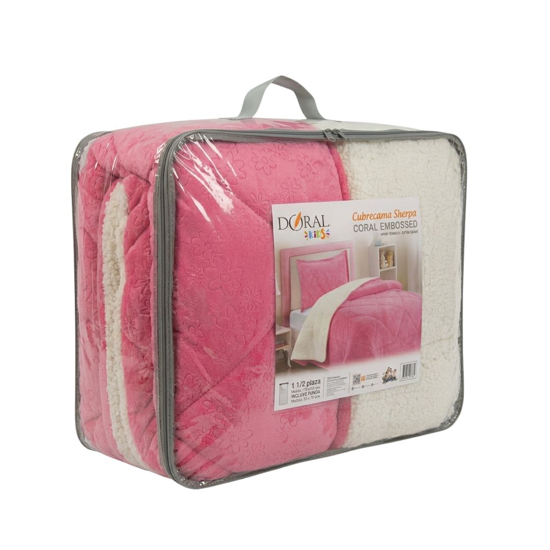 CUBRECAMA DORAL SHERPA EMBOSSED KIDS 1.5 PLAZAS