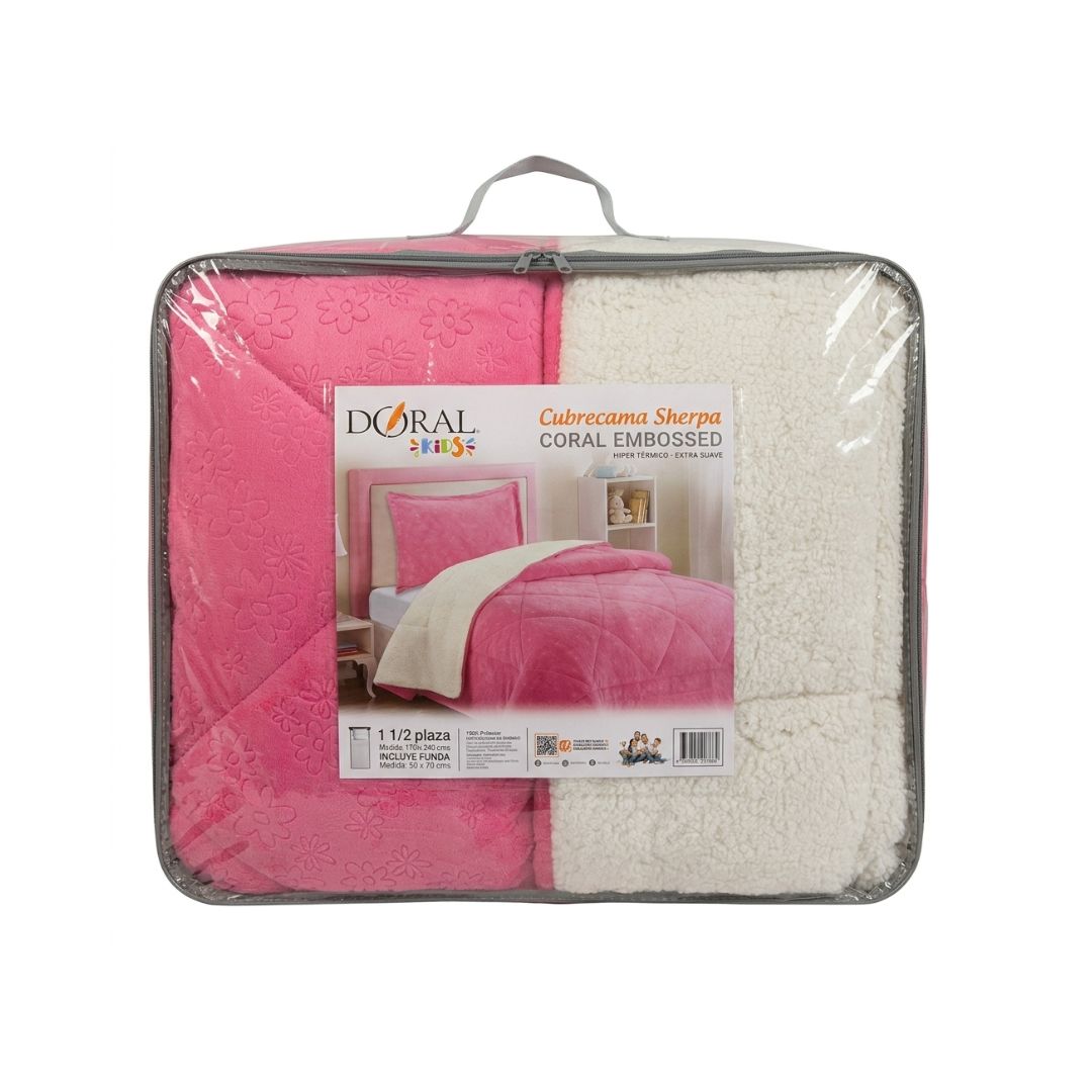 CUBRECAMA DORAL SHERPA EMBOSSED KIDS 1.5 PLAZAS