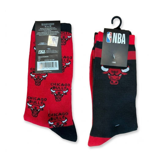 Pack 2 Calcetines NBA Chicago Bulls Unisex Originales Largos