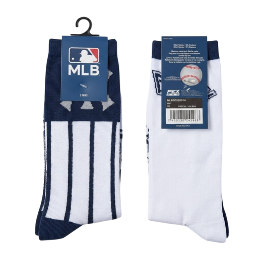 Pack 2 Calcetines Major League Baseball NY Yankees Crew Unisex Originales
