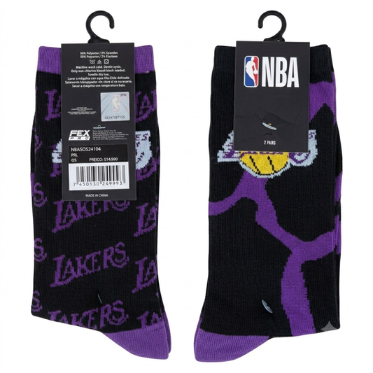 Pack 2 Calcetines NBA Lakers Unisex originales