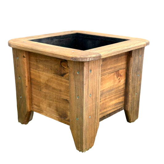 Macetero O Jardinera De Madera Color Roble 50x50x38