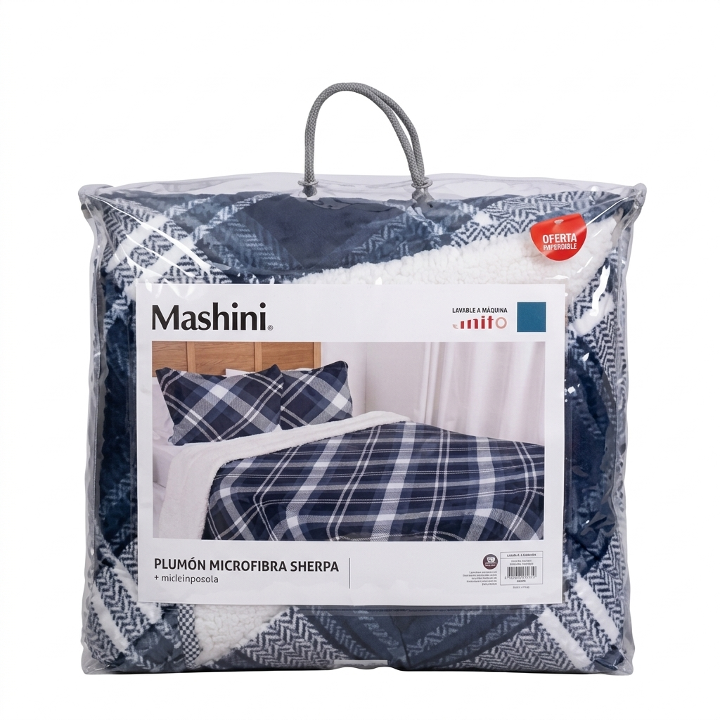 Plumón Sherpa “Nórdico Blue” – Mashini 220x240 cm