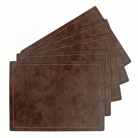 Set de 5 Individuales Clasic  color Tabaco 30x40cm