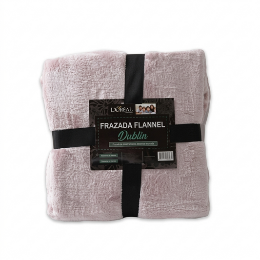 Frazada Térmica Doral Línea Dublin 1.5 Plazas Color coral