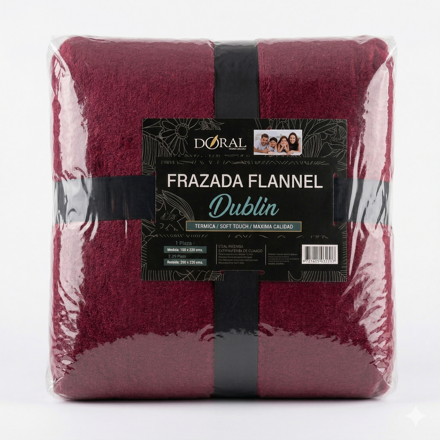 PACK DE 10 Frazada Térmica Doral Línea Dublin 1.5 Plazas COLORES SURTIDOS