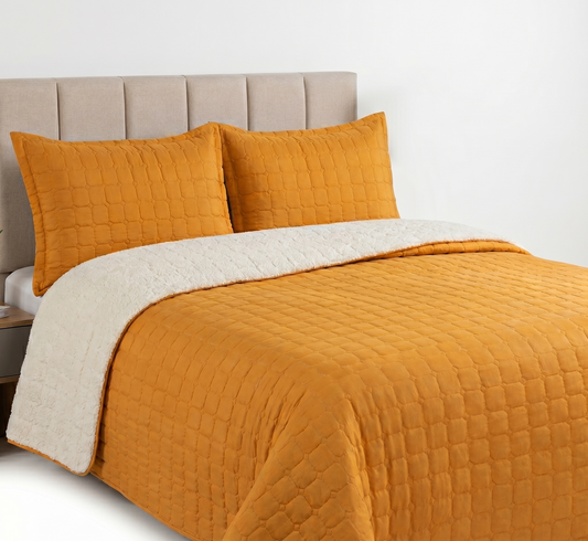 Plumón Sherpa Doral Da Vinci Mostaza - 1.5 Plazas (170 x 240 cm)