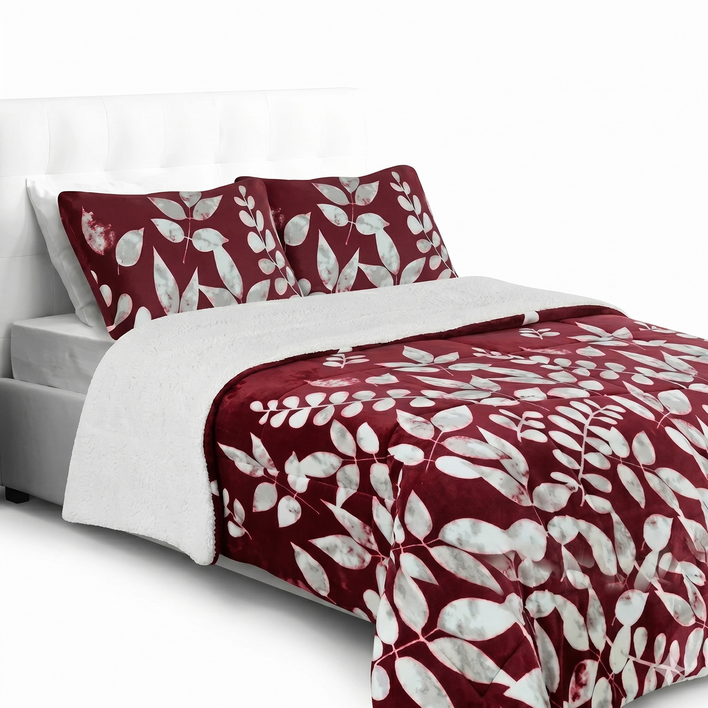 Plumón Sherpa Doral modelo Flannel Deluxe Floreado- 2.5 Plazas (250 x 240 cm)