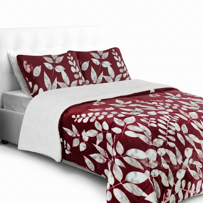 Plumón Sherpa Doral modelo Flannel Deluxe Floreado- 2.5 Plazas (250 x 240 cm)