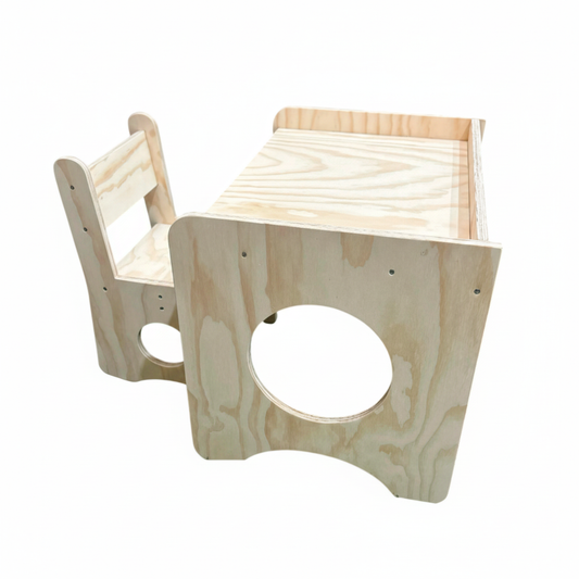 Escritorio Montessori de Madera para Niños con Silla