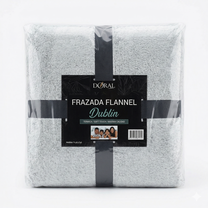 PACK DE 10 Frazada Térmica Doral Línea Dublin 1.5 Plazas COLORES SURTIDOS
