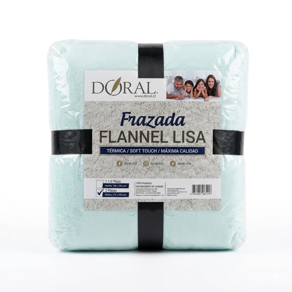 PACK DE 4 Frazadas Térmica Doral 1.5 Plazas COLORES SURTIDOS