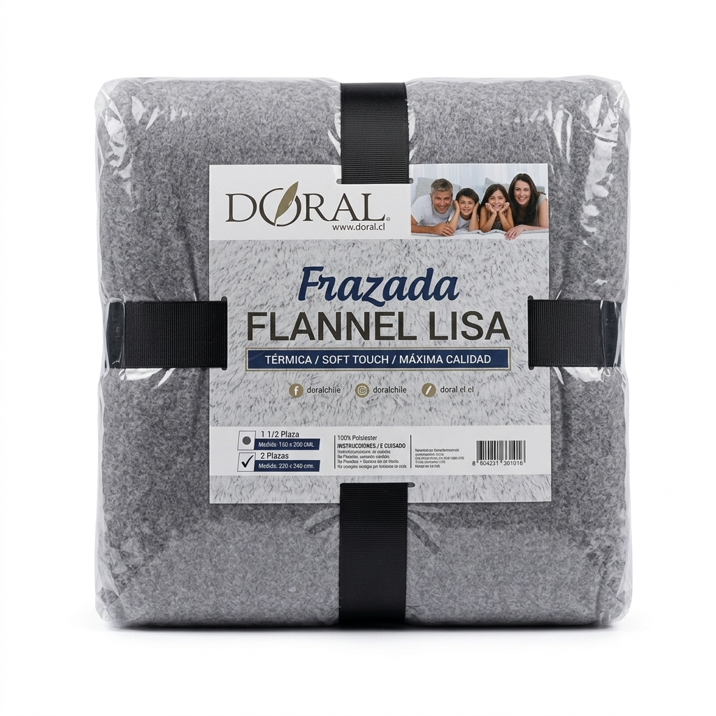 PACK DE 4 Frazadas Térmica Doral 1.5 Plazas COLORES SURTIDOS