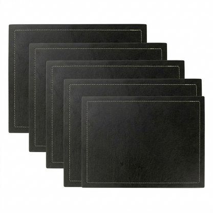 Set de 5 Individuales Clasic color Negro 30x40cm