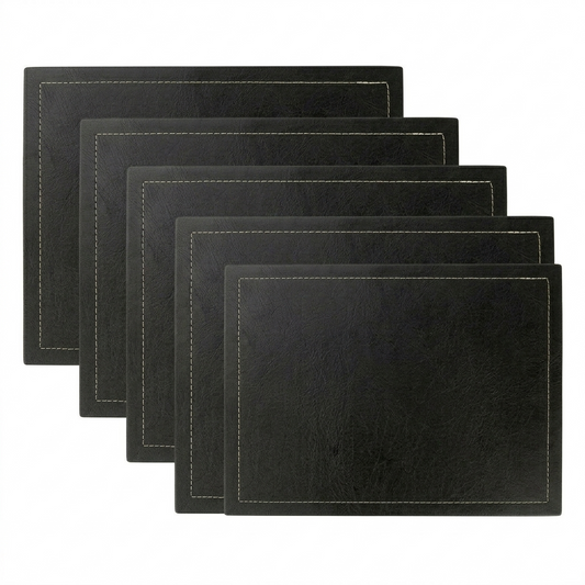 Set de 5 Individuales Clasic color Negro 30x40cm