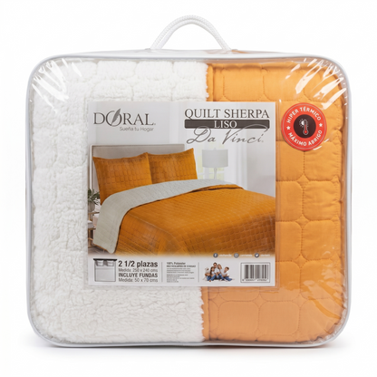 Plumón Sherpa Doral Da Vinci Mostaza - 1.5 Plazas (170 x 240 cm)