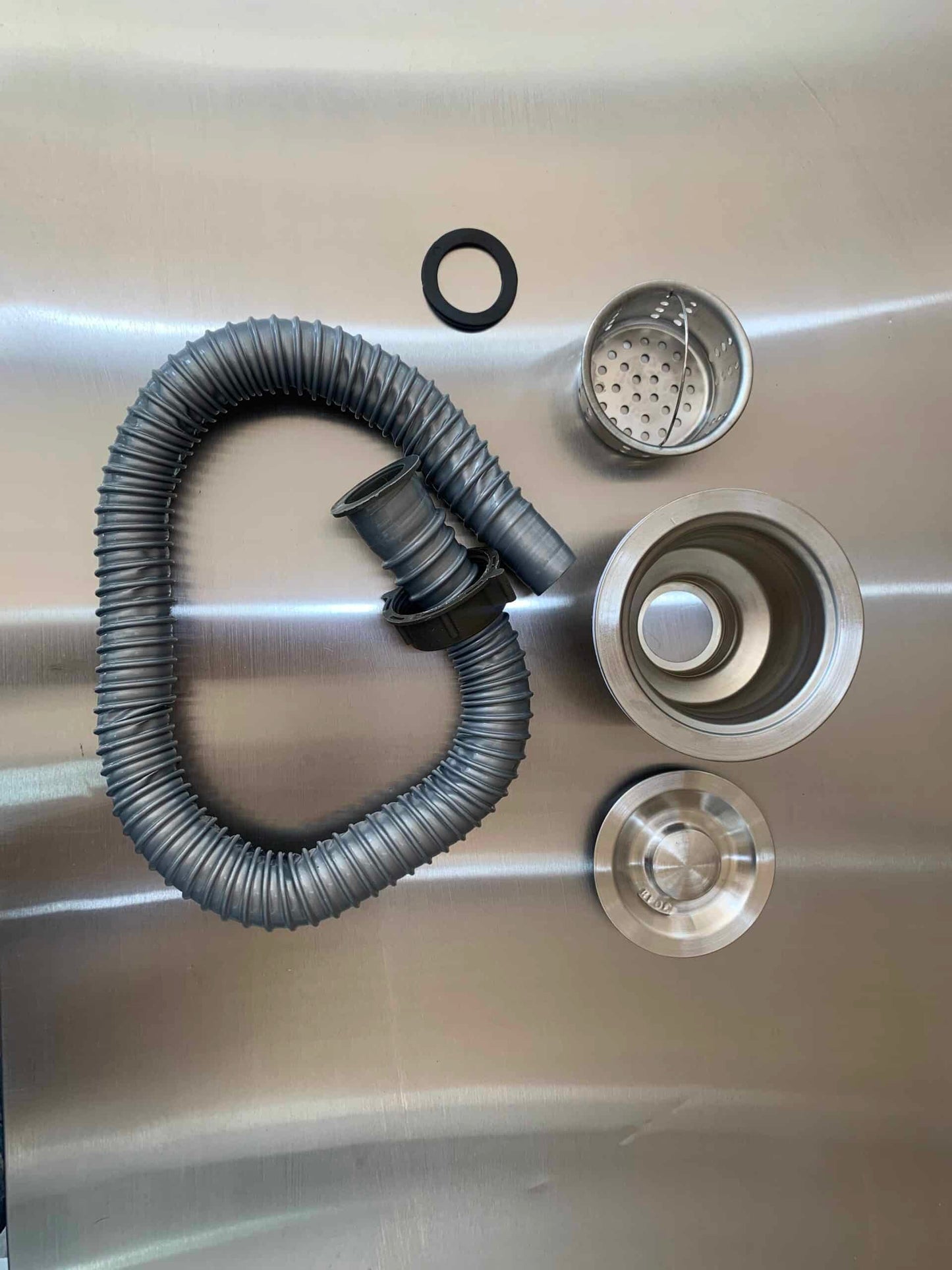 Lavafondo Simple con secador Derecho de Acero Inoxidable 100x60x90 cm