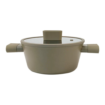 Olla Press Cast Satellite con Tapa de Vidrio 20 cm – Verde Oliva