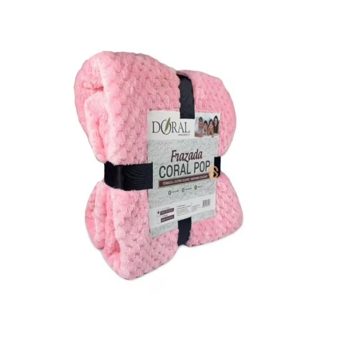 PACK DE 4 Frazadas Térmica Doral 2.5 Plazas COLORES SURTIDOS