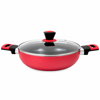 ARROCERA DORAL LOMBARDI CON TAPA 26CM color rojo