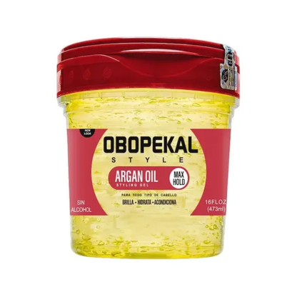 Pack de 48 Gel Fijador Obopekal Style Argan Oil Max Hold 473 ml