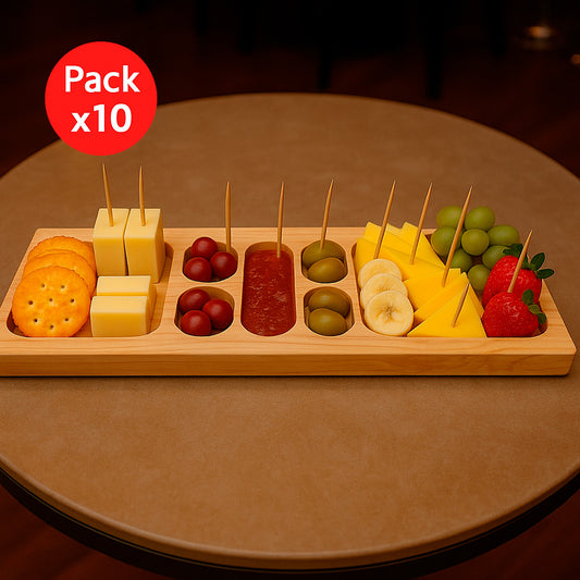 Pack de 10 Tablas de Picoteo Pino 80x23x4 cm
