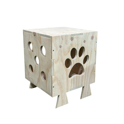 Casa De Madera Para Gatos 37x37x47 Cm