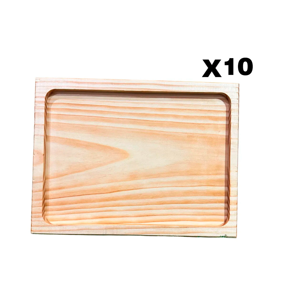 Pack De 10 Tablas O Plato Rectangular Modelo5, 30x22