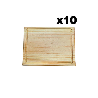 Pack De 10 Tablas O Plato Rectangular Modelo4, 30x22