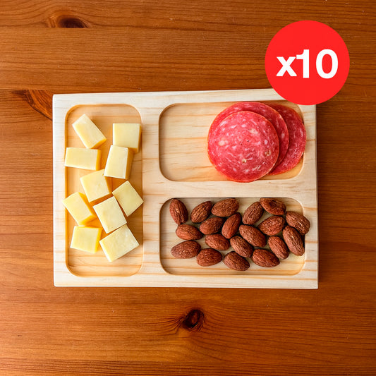 Pack de 10 Tablas de Picoteo Pino 30X23 MOD2