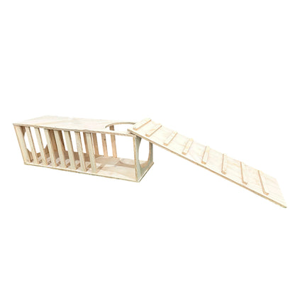 Túnel Montessori de Madera con Rampa Desmontable